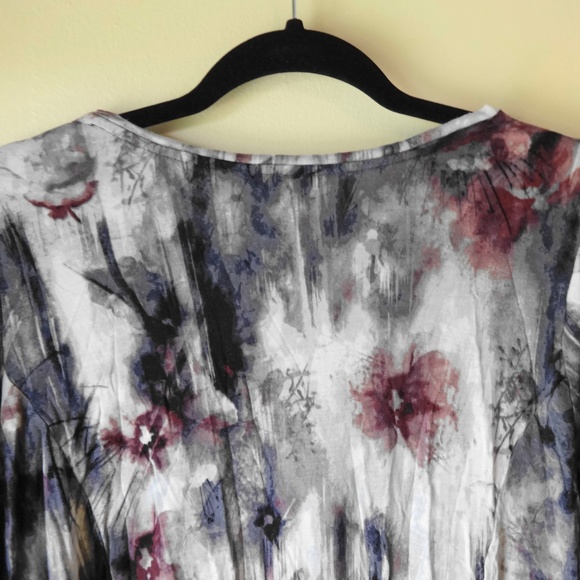 VERA WANG White Blue Pattern Blouse Size 1X - Picture 5 of 6